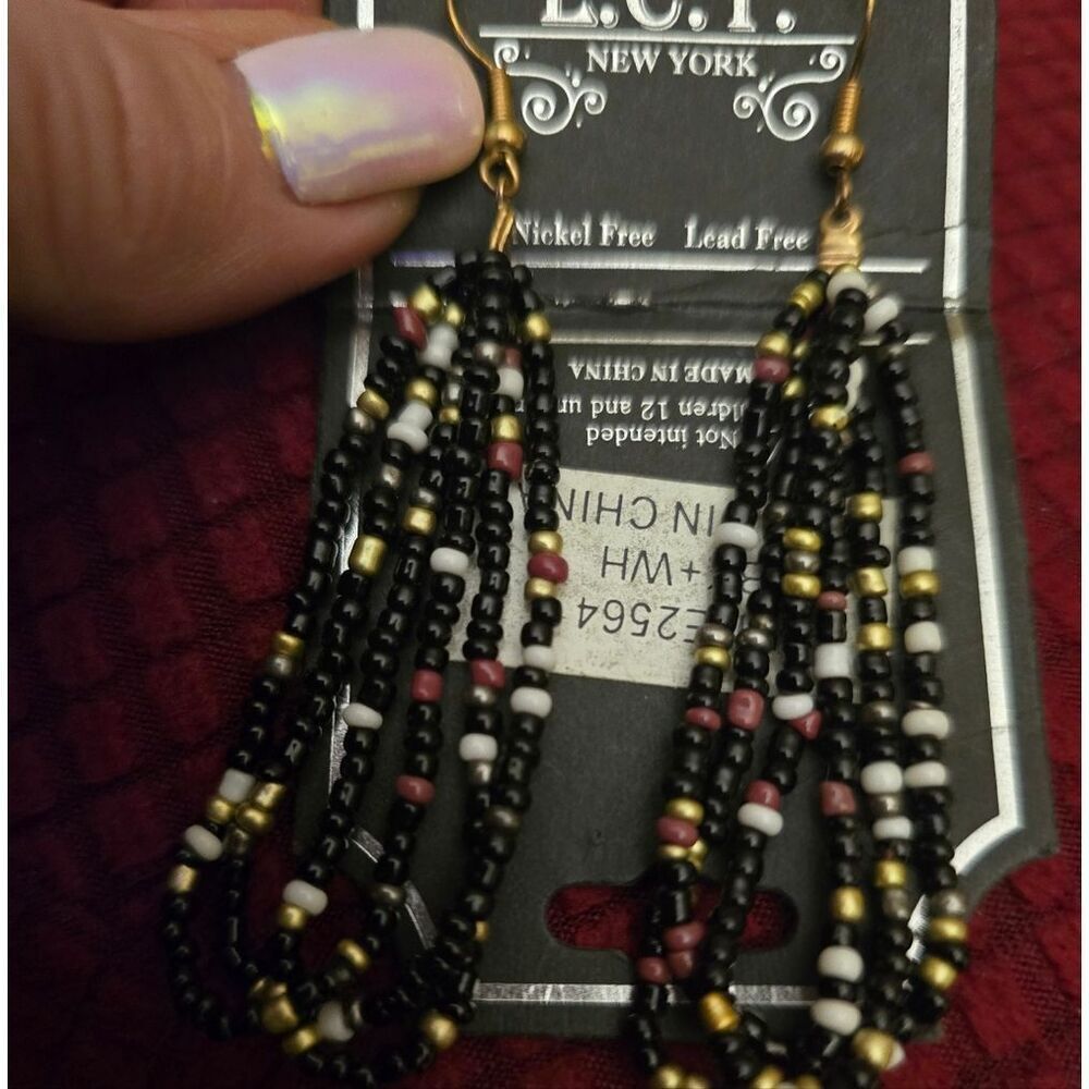 BOHO Multicolor Beaded Dangle Earrings